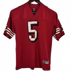 Vintage San Francisco 49ers Football Jersey Boys Large Red NFL Nike Garcia 5 QB